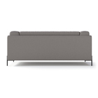 Sofá De Couro 3 Lugares Aston 240cm Cinza Claro- Touro E Cia