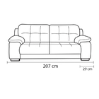 Sofá De Couro 3 Lugares Enrico M06 Cor Marrom 492 - Amarena M