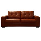 Sofá De Couro 3 Lugares Londres 206cm M06 Cor Conhaque Com Br