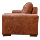 Sofá De Couro 4 Lugares Bipartido Monblanc Mel 240cm Pés De M