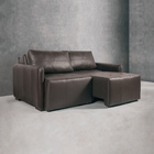 Sofá De Couro 4 Lugares Sala De Estar 260cm Reclinável E Retr