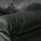 Sofá De Couro Asti 3 Lugares Com Chaise Direita Green Bicolor