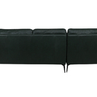 Sofá De Couro Asti 3 Lugares Com Chaise Esquerda Green Bicolo