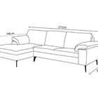 Sofá De Couro Asti 3 Lugares Com Chaise Esquerda Green Bicolo