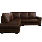 Sofá De Couro Canto Marrocos 2 Lugares Com Chaise Esquerda Ma