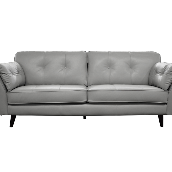 Sofá De Couro Dallas 3 Lugares Grizzy - Mempra