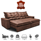 Sofá De Couro Elétrico Retrátil 2,15m Cama Inbox Gran Toro so