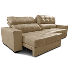 Sofá De Couro Elétrico Retrátil 2,35m Cama Inbox Gran Majesty