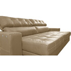 Sofá De Couro Elétrico Retrátil 2,35m Cama Inbox Gran Majesty