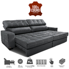 Sofá De Couro Elétrico Retrátil 2,55m Cama Inbox Gran Majesty