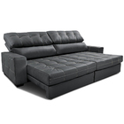 Sofá De Couro Elétrico Retrátil 2,55m Cama Inbox Gran Majesty