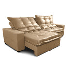 Sofá De Couro Elétrico Retrátil 2,55m Cama Inbox Gran Toro so