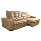 Sofá De Couro Elétrico Retrátil 2,55m Cama Inbox Gran Toro so