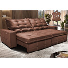 Sofá De Couro Elétrico Retrátil 3,15m Cama Inbox Gran Toro so