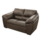 Sofá De Couro Floyde 2 Lugares Marrom Pigmentado - Clube Móve