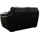 Sofá De Couro Floyde 2 Lugares Preto Com Brilho - Clube Móveis