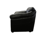 Sofá De Couro Floyde 2 Lugares Preto Com Brilho - Clube Móveis