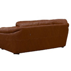 Sofá De Couro Floyde 3 Lugares Conhaque Com Brilho - Clube Mó