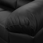 Sofá De Couro Floyde 3 Lugares Preto Pigmentado - Clube Móveis