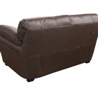 Sofá De Couro Gana 2 Lugares Marrom Pigmentado - Mempra