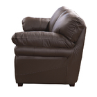 Sofá De Couro Gana 2 Lugares Marrom Pigmentado - Mempra