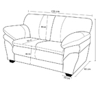 Sofá De Couro Gana 2 Lugares Preto Pigmentado - Mempra Design