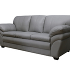 Sofá De Couro Gana 3 Lugares Grizzy - Mempra