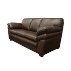 Sofá De Couro Gana 3 Lugares Marrom Pigmentado - Mempra