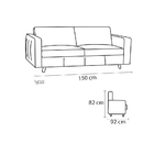 Sofá De Couro Guarujá 2 Lugares Soft Mel - Mempra
