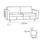 Sofá De Couro Guarujá 3 Lugares Soft Preto - Mempra