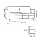 Sofá De Couro Guarujá 4 Lugares Soft Preto - Mempra