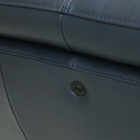 Sofá De Couro Hannover 3 Lugares Blue Bicolor 3,08 M - Mempra