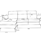 Sofá De Couro Hannover 3 Lugares Com Chaise Baú Direita - Ave
