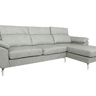 Sofá De Couro Hannover 3 Lugares Com Chaise Baú Direita - Sof