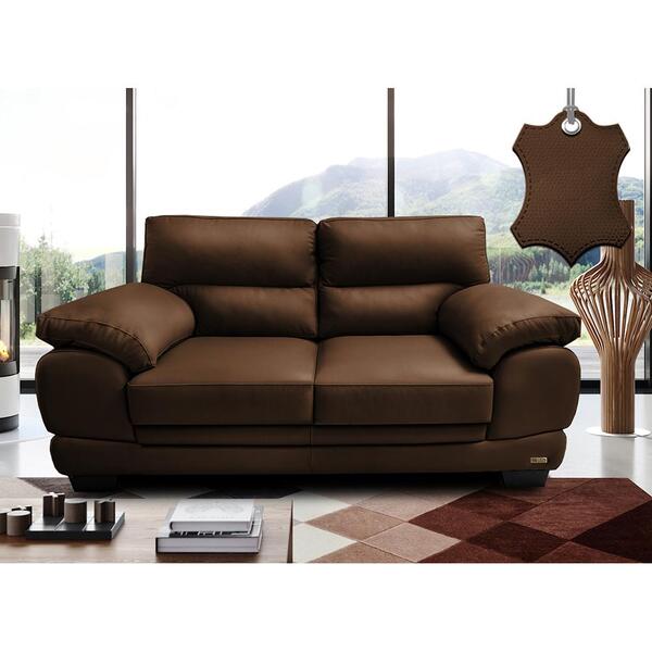 Sofá De Couro Legítimo 2 Lugares 1,76m Cama Inbox Don Arturo