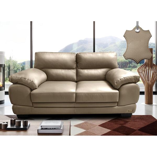 Sofá De Couro Legítimo 2 Lugares 1,76m Cama Inbox Don Arturo