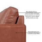 Sofá De Couro Legítimo Porto Rico 200 Cm Conhaque