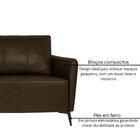 Sofá De Couro Legítimo Porto Rico 220 Cm Marrom