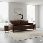 Sofá De Couro Legítimo Porto Rico 220 Cm Marrom