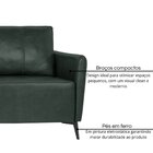 Sofá De Couro Legítimo Porto Rico 220 Cm Musgo