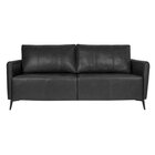 Sofá De Couro Legítimo Porto Rico 240 Cm Preto