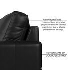 Sofá De Couro Legítimo Porto Rico 240 Cm Preto