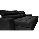 Sofá De Couro Legítimo Retrátil Automático 2,35m Cama Inbox G