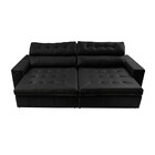 Sofá De Couro Legítimo Retrátil Automático 2,55m Cama Inbox G