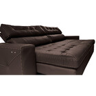 Sofá De Couro Legítimo Retrátil Automático 3,15m Cama Inbox G