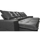 Sofá De Couro Legítimo Retrátil E Reclinável 2,55m Cama Inbox