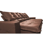 Sofá De Couro Legítimo Retrátil E Reclinável 2,55m Cama Inbox