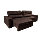 Sofá De Couro Legítimo Retrátil E Reclinável 3,15m Cama Inbox