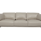 Sofá De Couro Lexus 3 Lugares Grizzy - Mempra