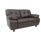 Sofá De Couro Marselha 2 Lugares Marrom Pigmentado - Mempra